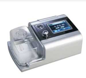 BiPAP machine with humidifier and colour display